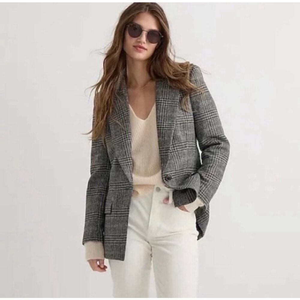 J. Crew Willa Blazer in Houndstooth Wool Size 2